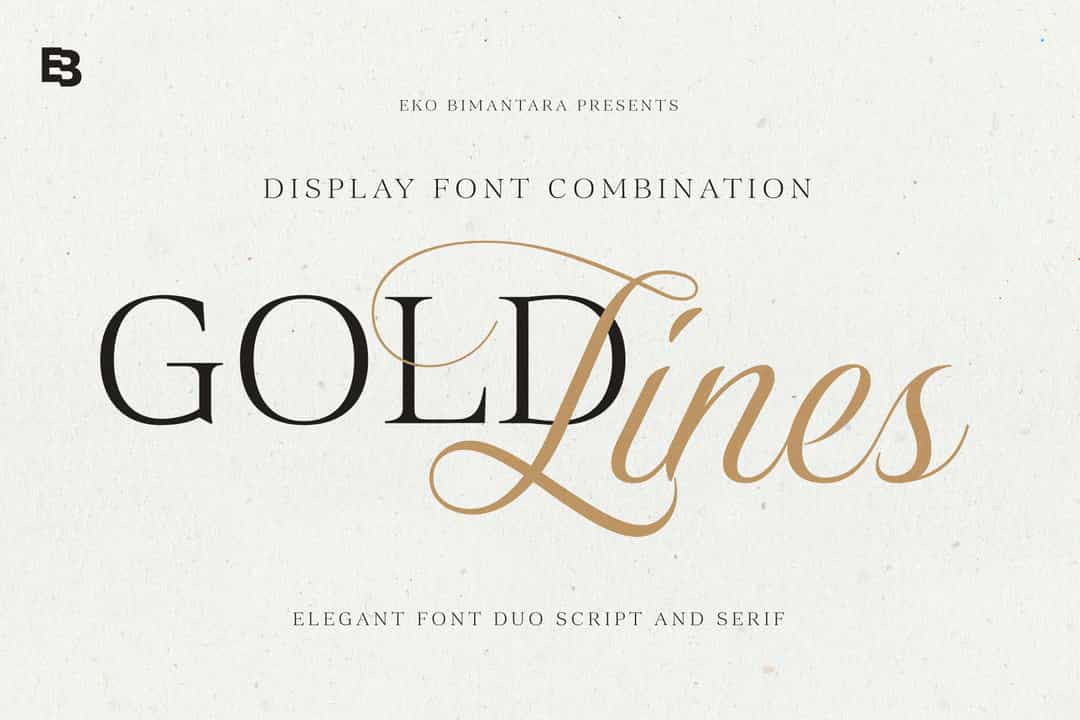 Gold Lines Font Image 1