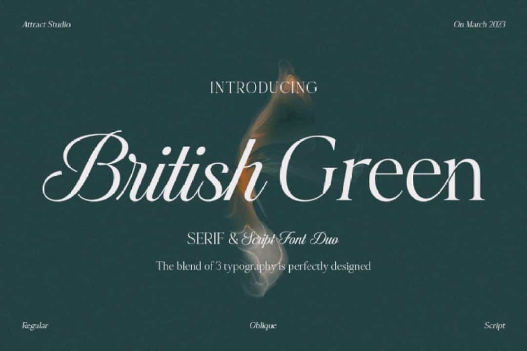 British Green Font Image 1