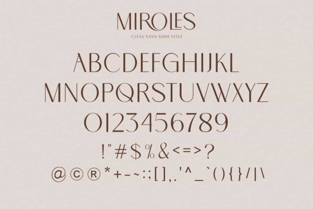 Miroles Font Image 3