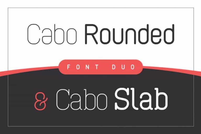 Cabo Rounded and Slab Font Duo Image 3