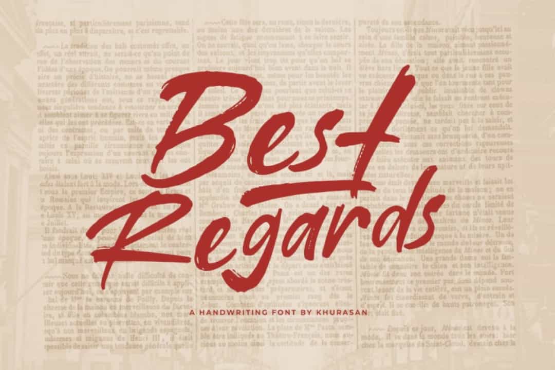 Best Regards Font Image 1