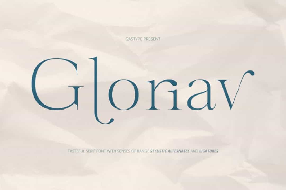Gloriav Font Image 1