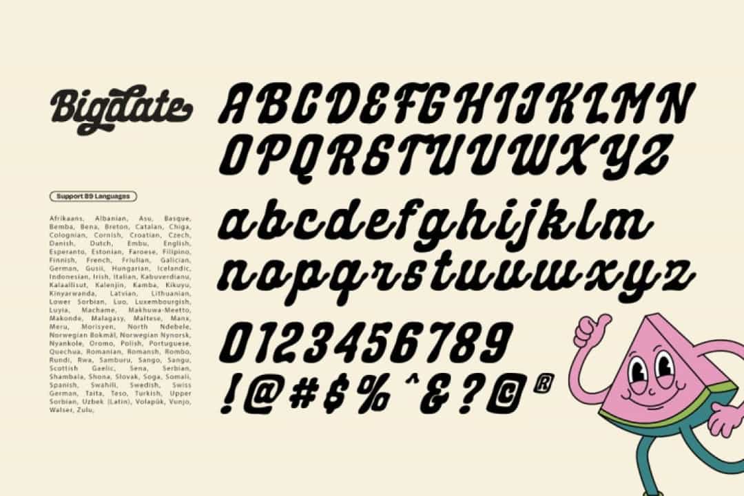 Bigdate Font Image 3