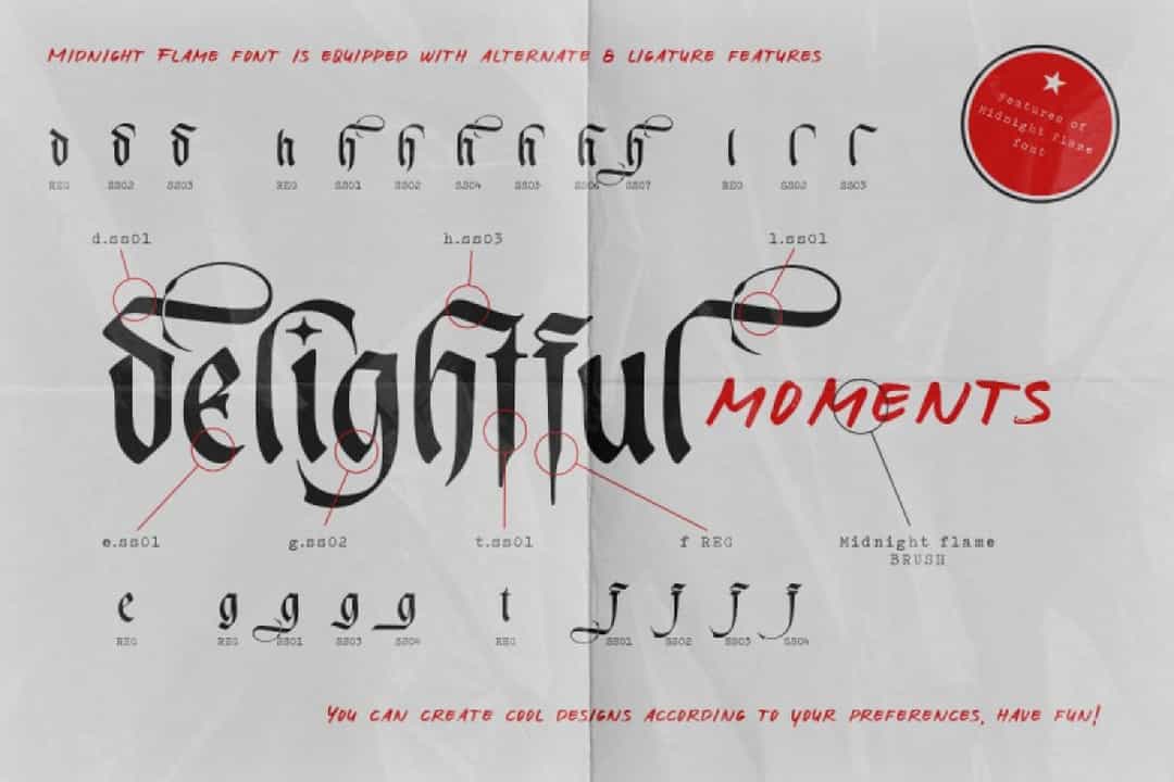 Midnight Flame Font Image 2