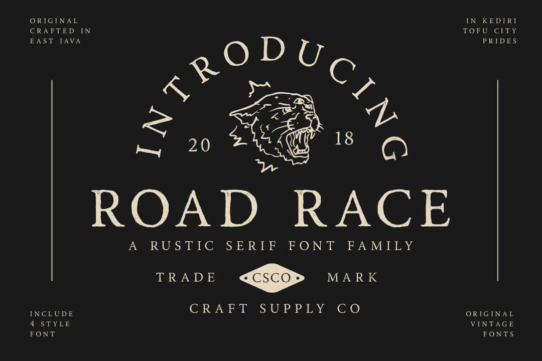 Road Race Font Image 1