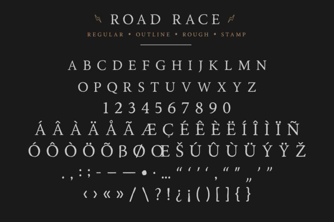 Road Race Font Image 3