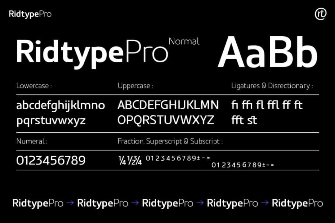 Ridtype Pro Font Image 3