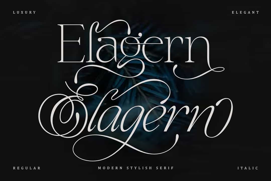 Elagern Font Image 1