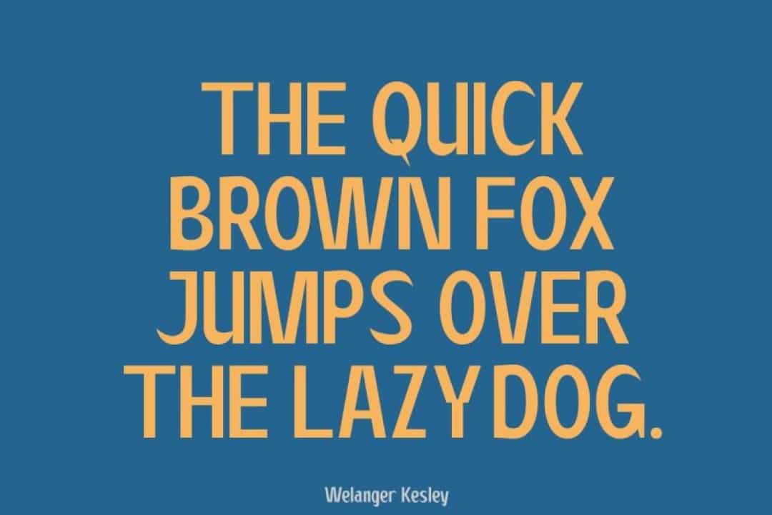 Welanger Kesley Font Image 2