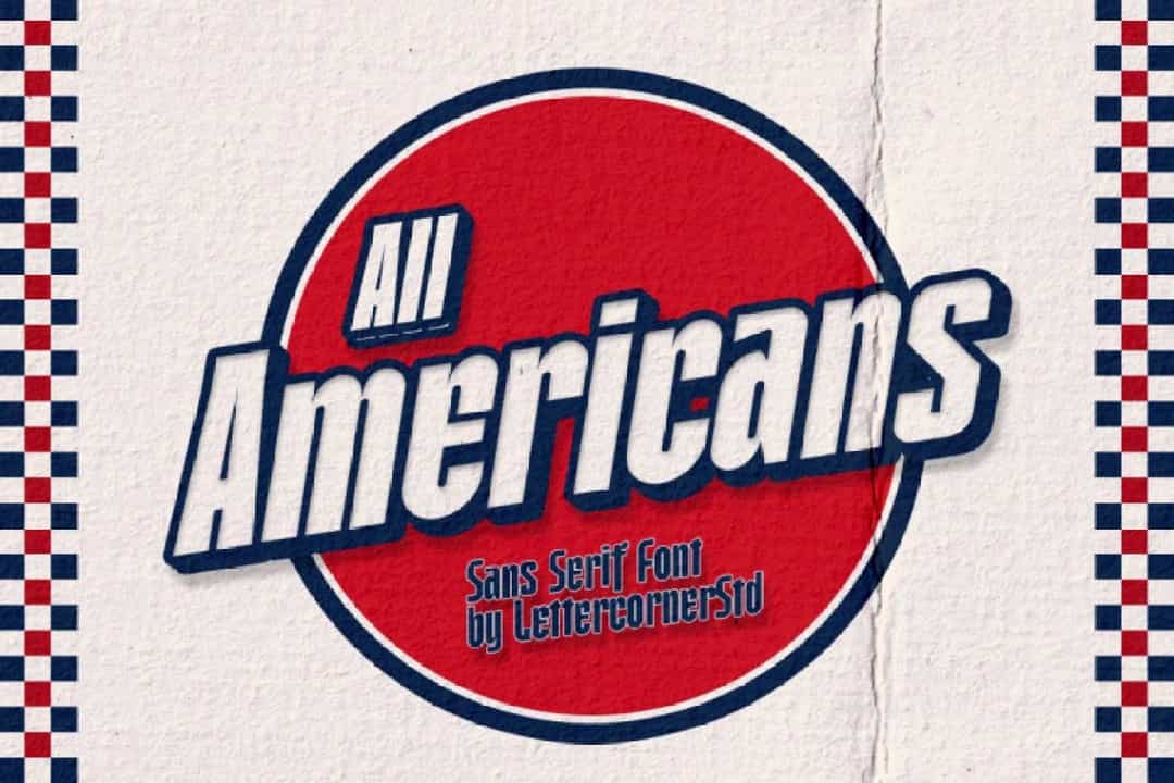 All Americans Font Image 1