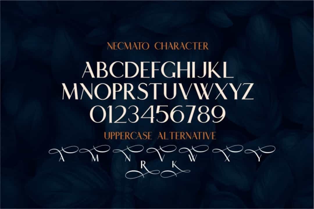 Necmato Font Image 3