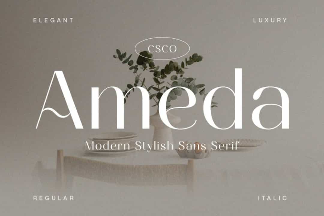 Ameda Font Image 1