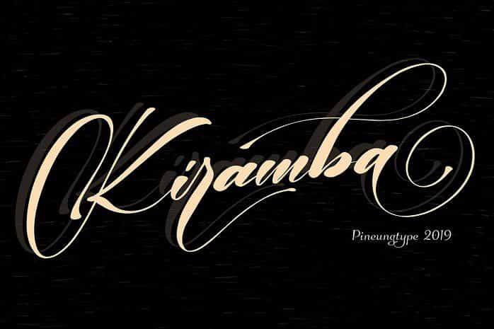 Kiramba Calligraphy Font Image 1