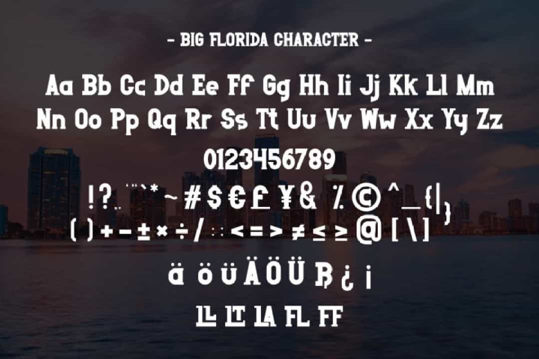 Big Florida Font Image 3