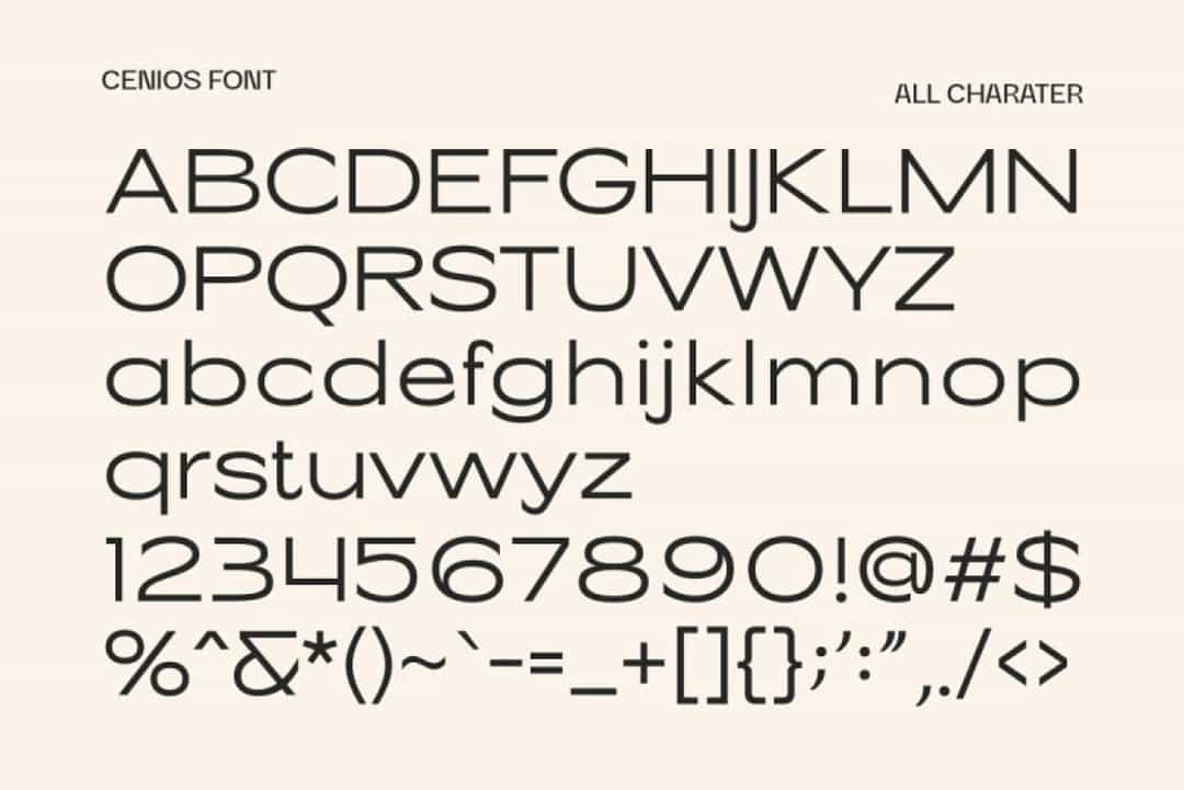 Cenios Font Image 3