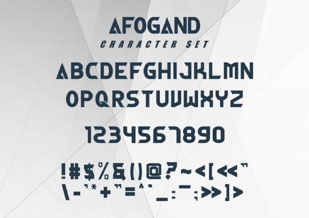 Afogand Font Image 3