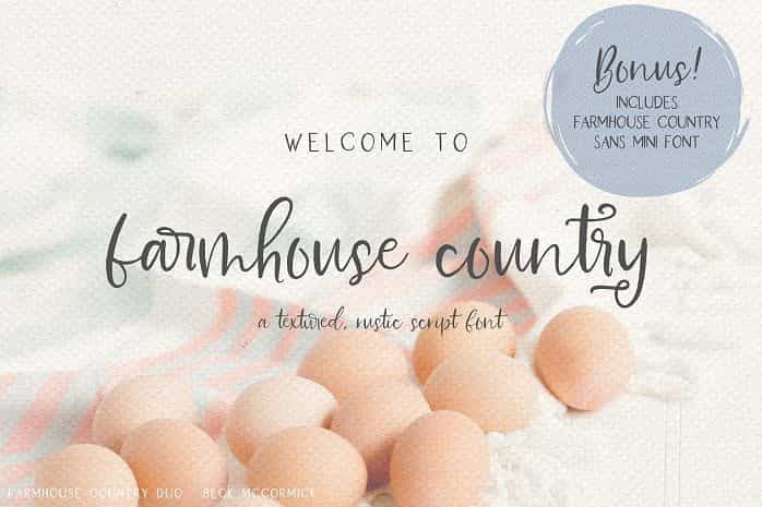 Farmhouse Country Rustic Script Font Image 1