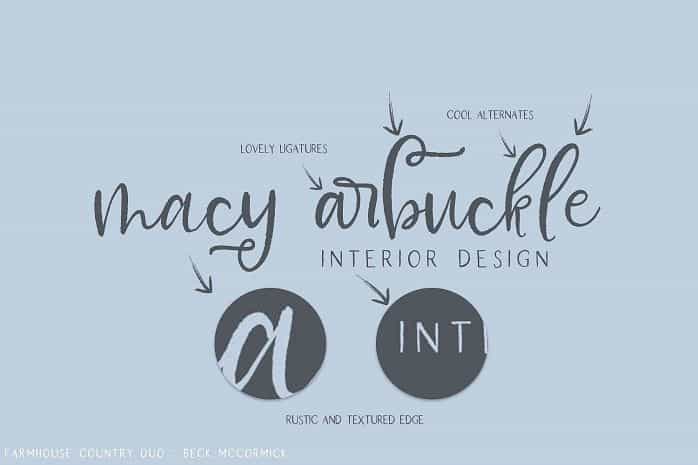 Farmhouse Country Rustic Script Font Image 2