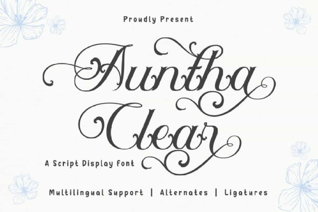 Auntha Clear Font Image 1