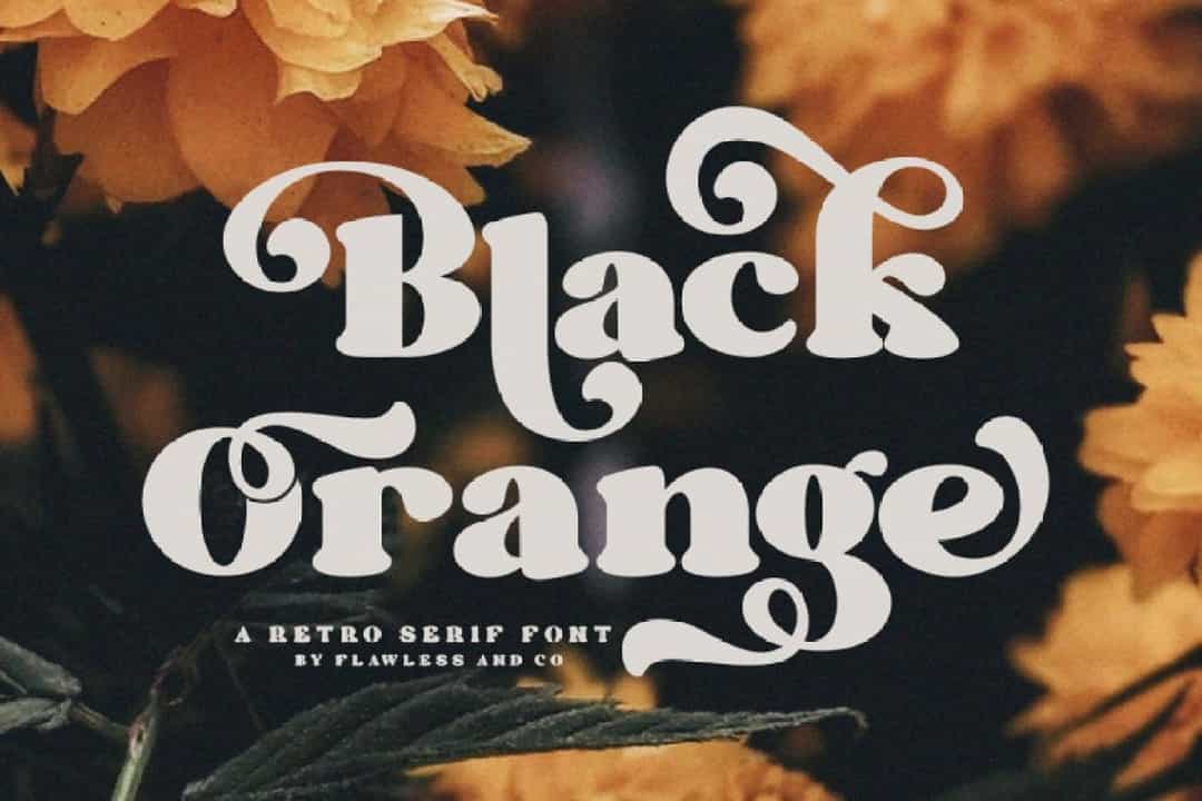 Black Orange Font Image 1