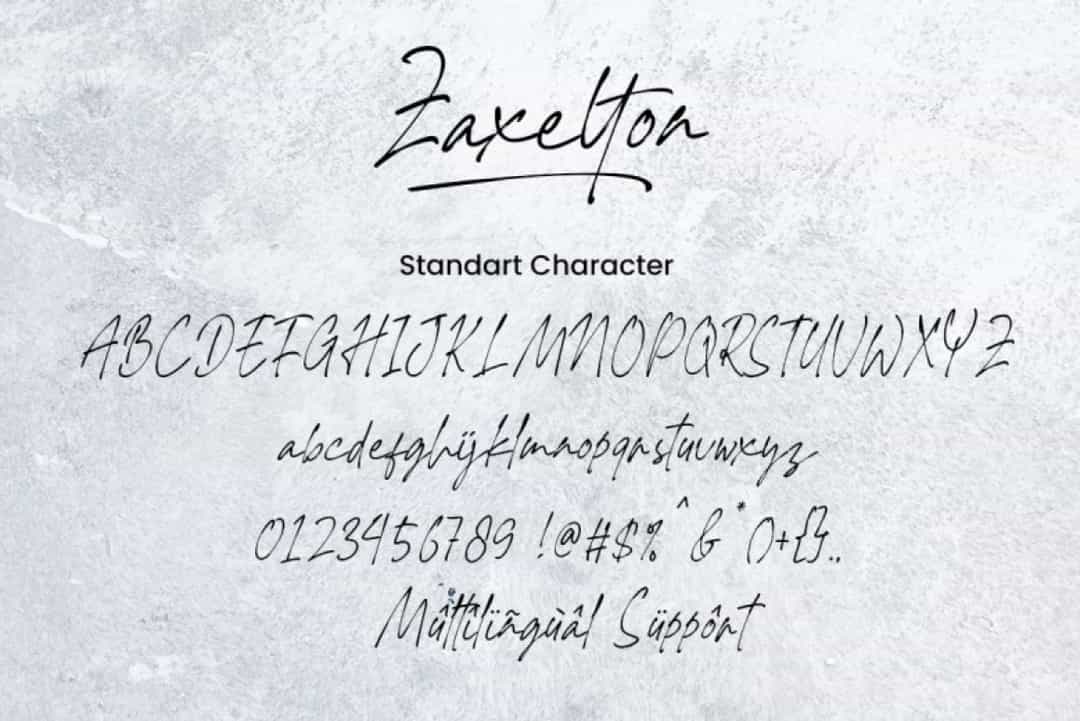 Zaxelton Font Image 3