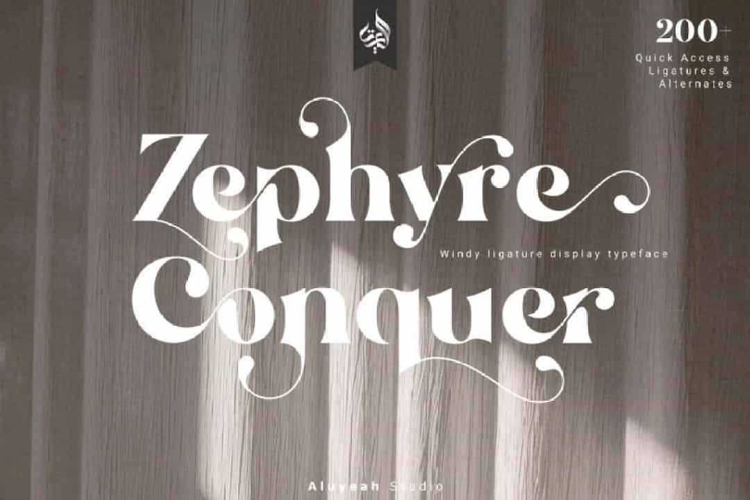 Zephyre Conquer Font Image 1