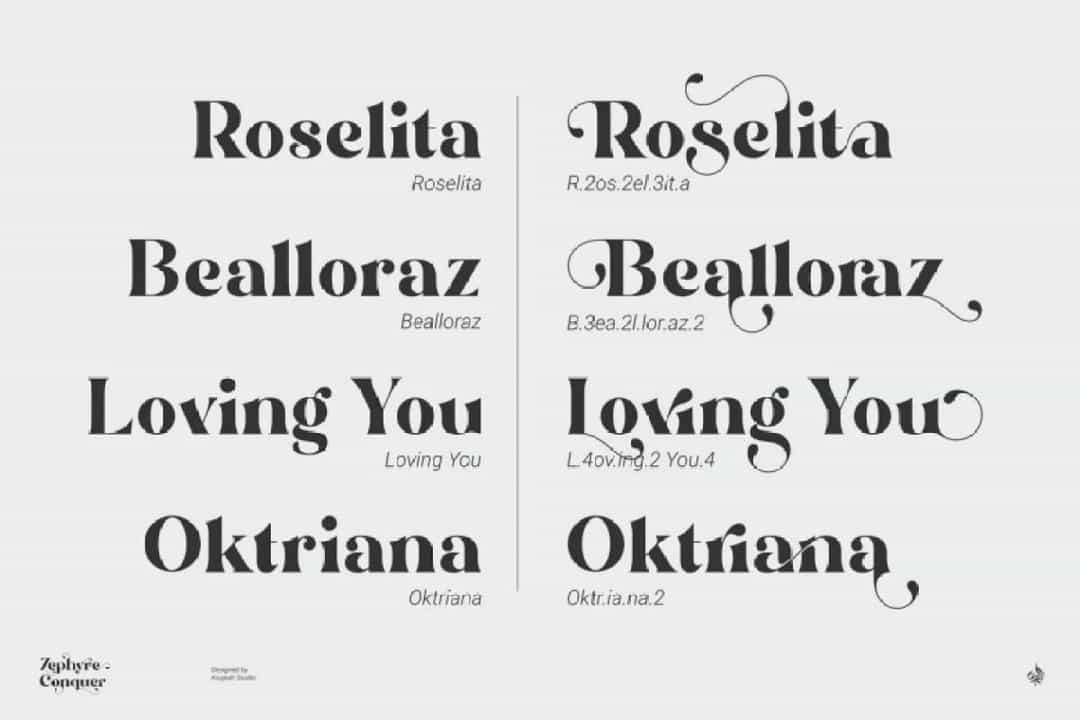 Zephyre Conquer Font Image 2