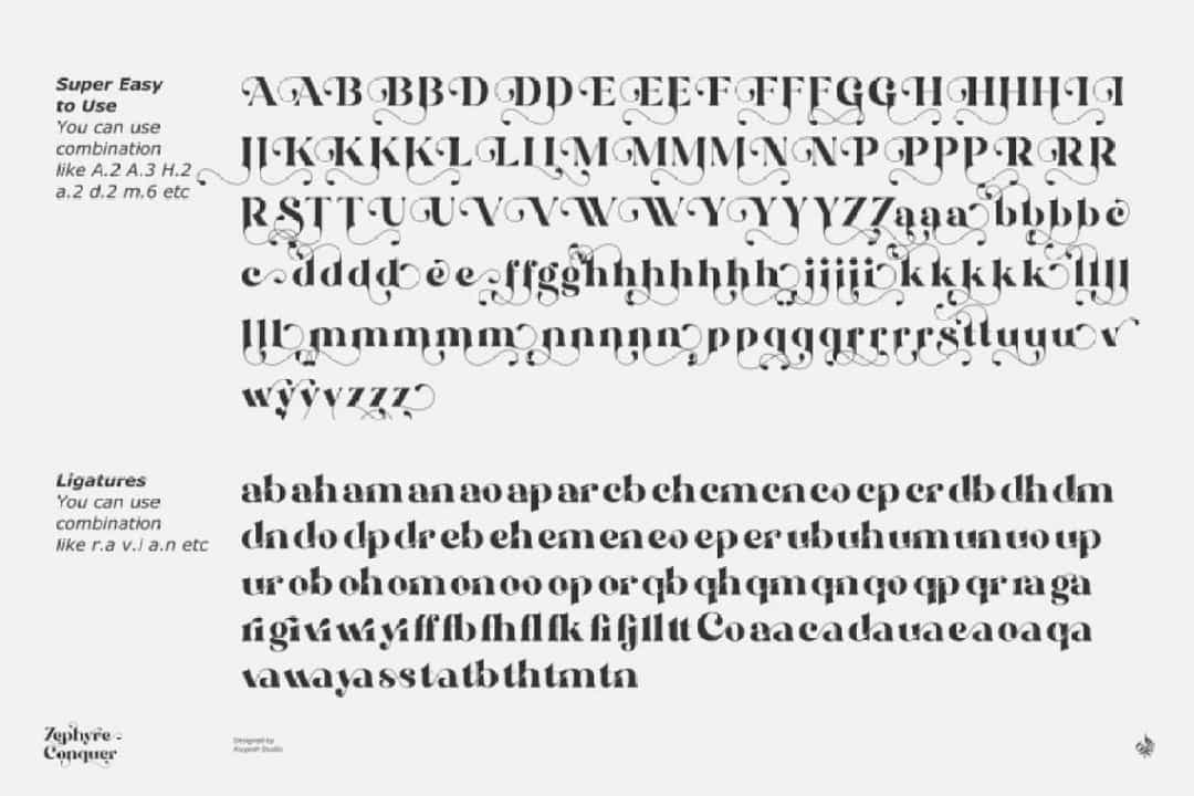 Zephyre Conquer Font Image 3