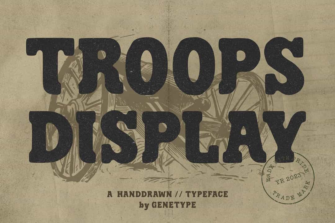 Troops Display Font Image 1