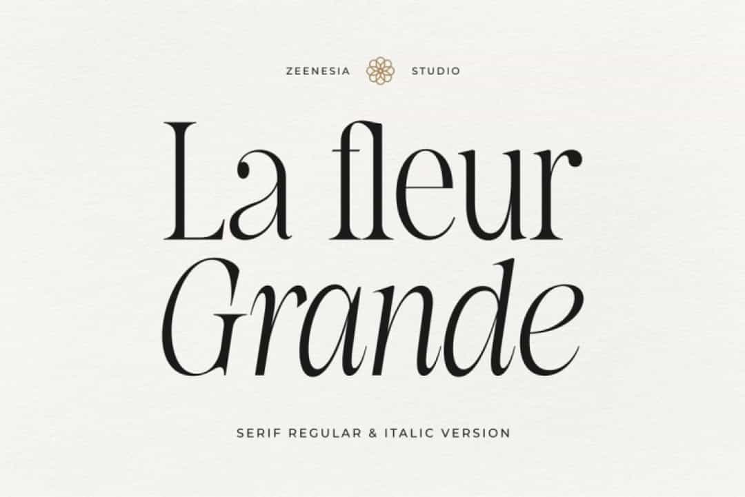 La Fleur Grande Font Image 1