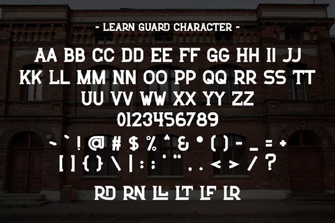 Learn Guard Font Image 3