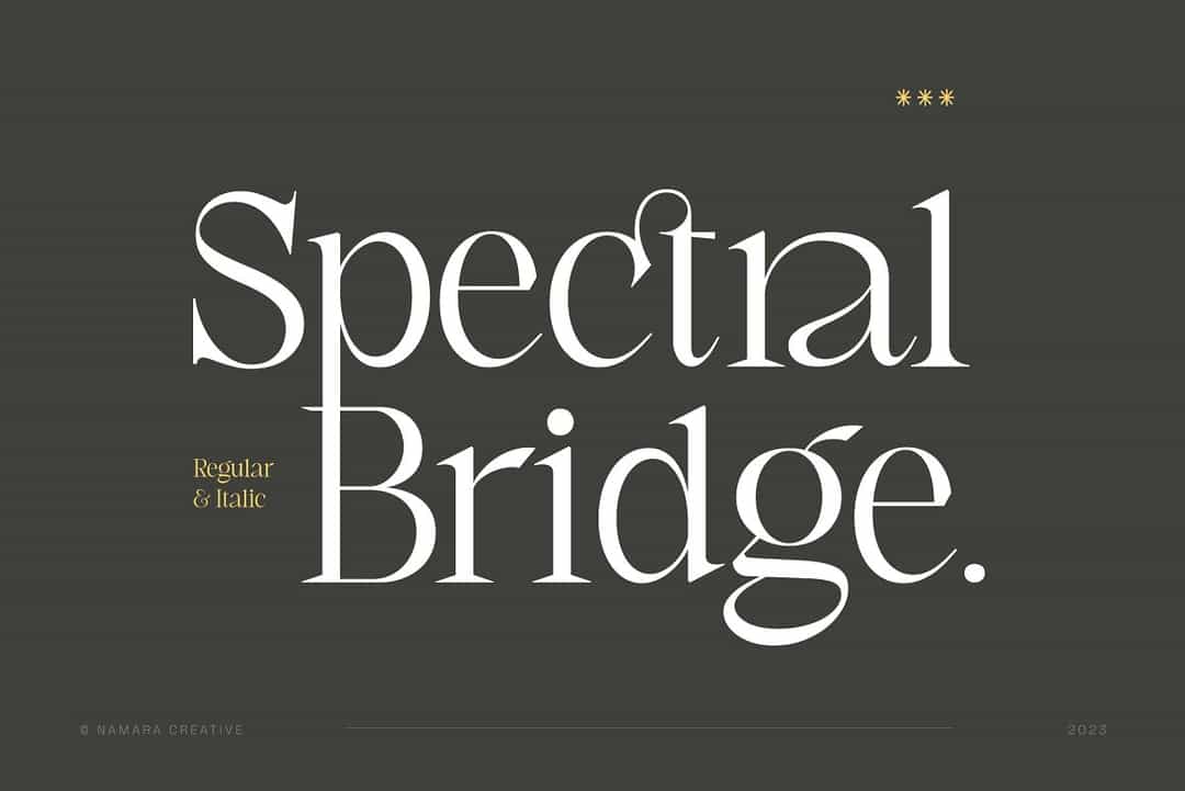 Spectral Bridge Font Image 1