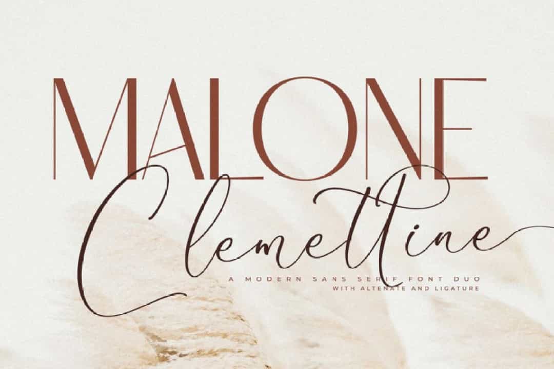 Malone Clemettine Font Image 1