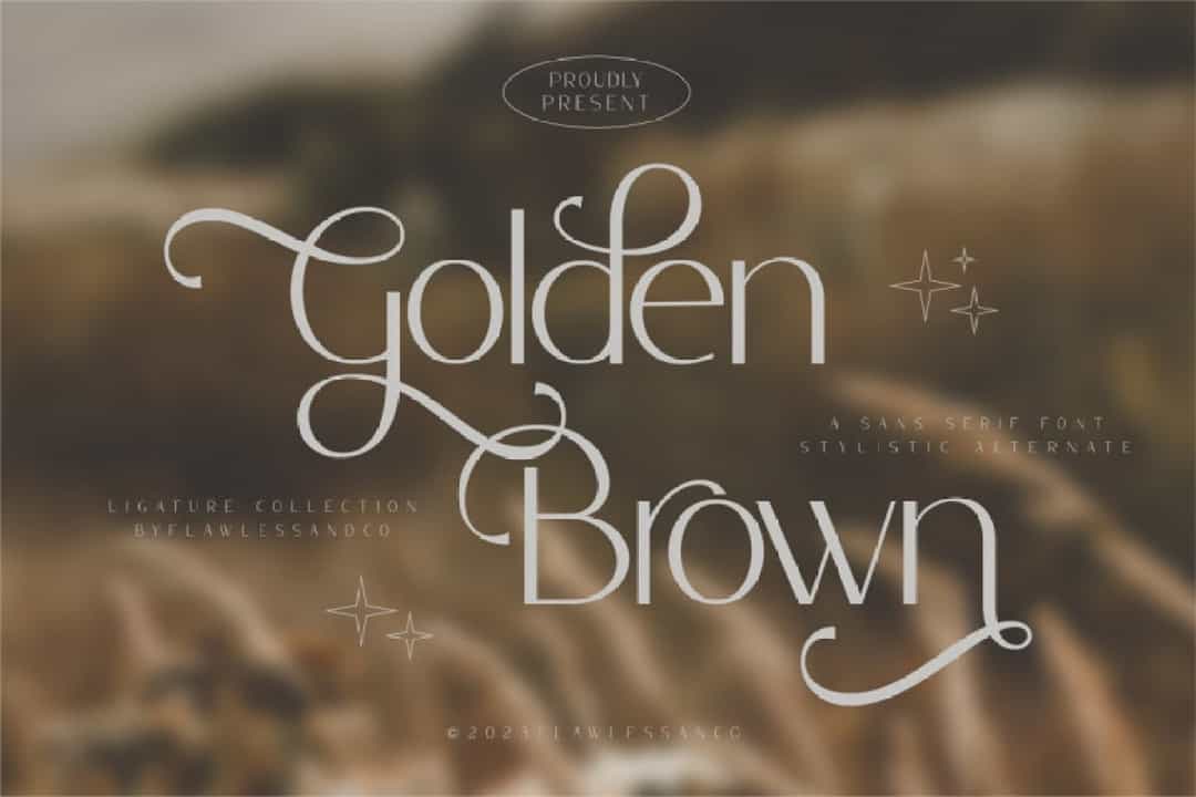 Golden Brown Font Image 1