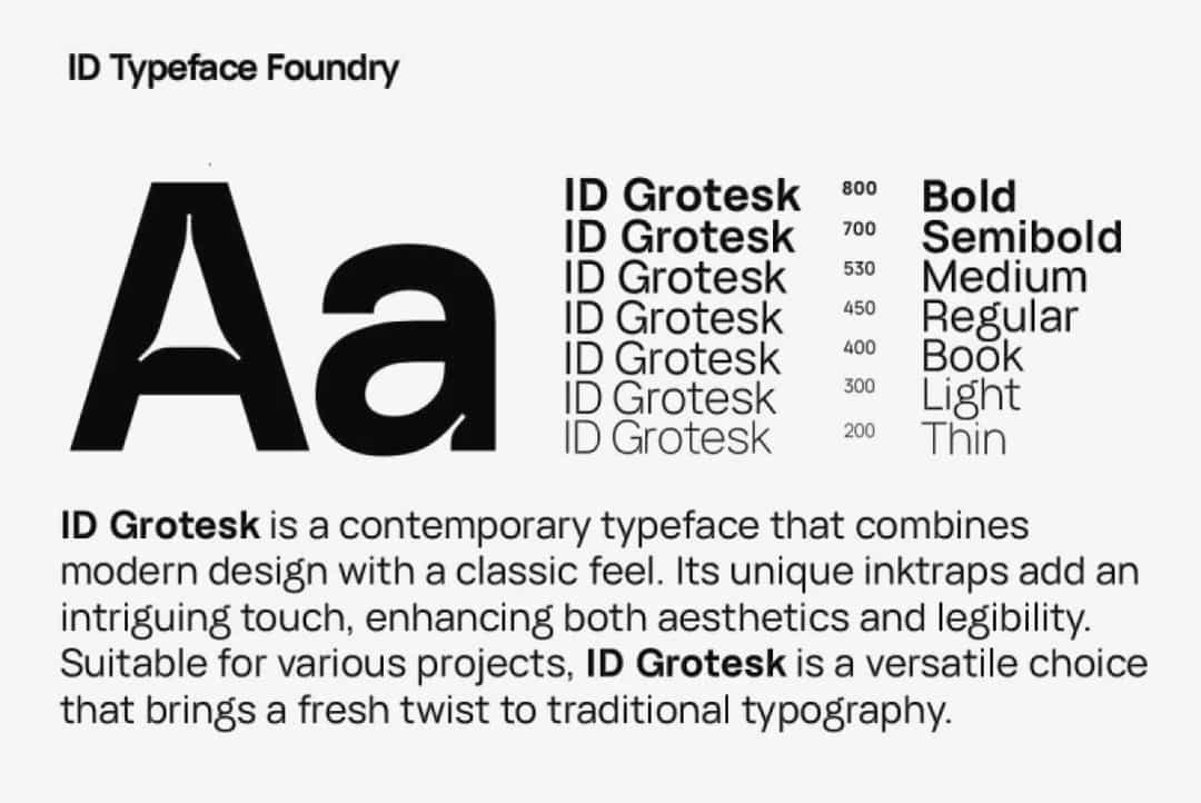 ID Grotesk Font Image 3