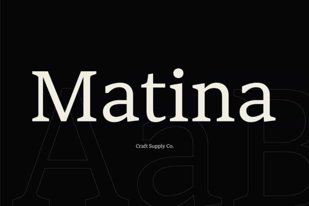 Matina Font Image 1