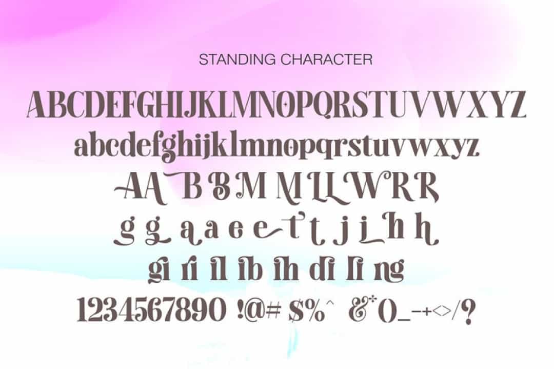 Standing Font Image 3