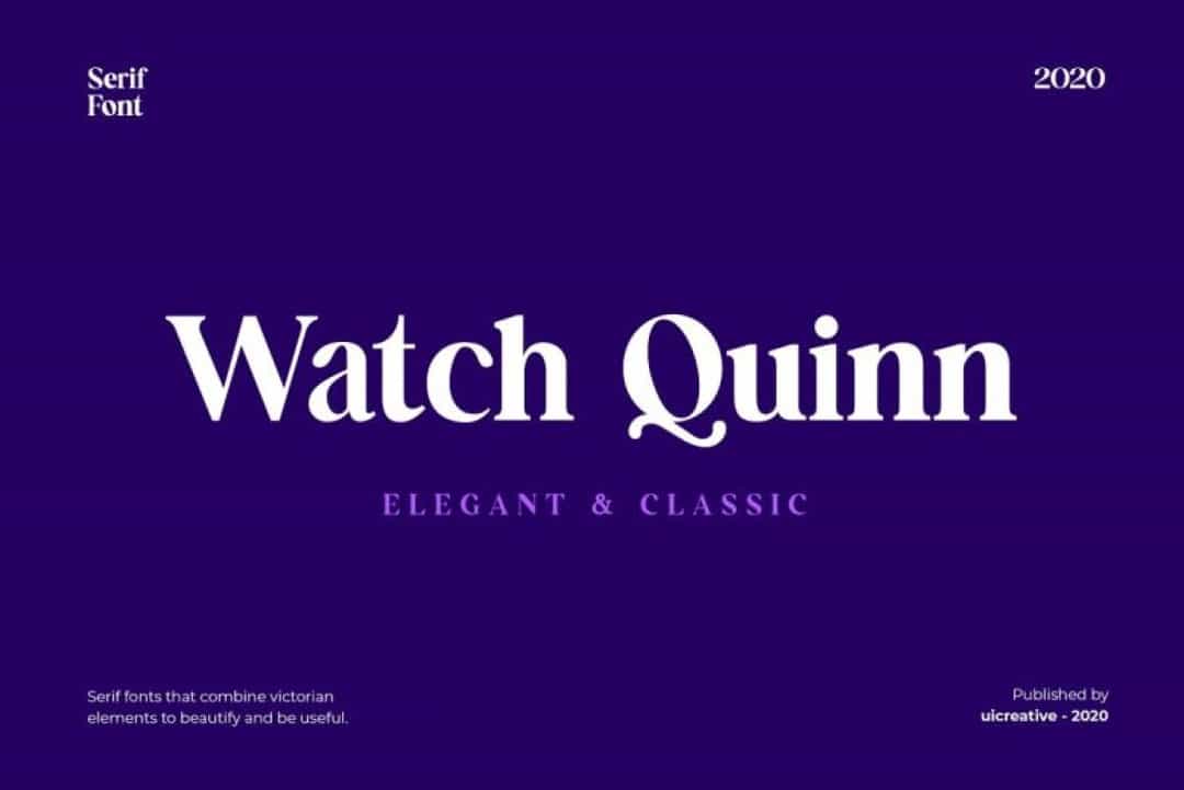 Watch Quinn Font Image 1