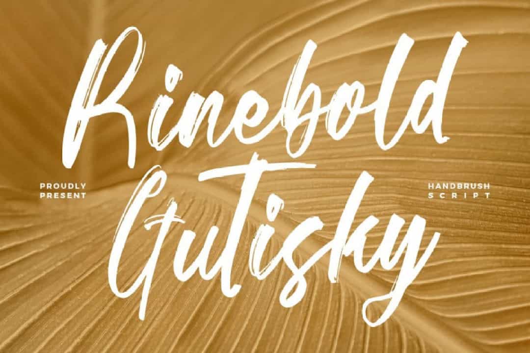 Rinebold Gutisky Font Image 1