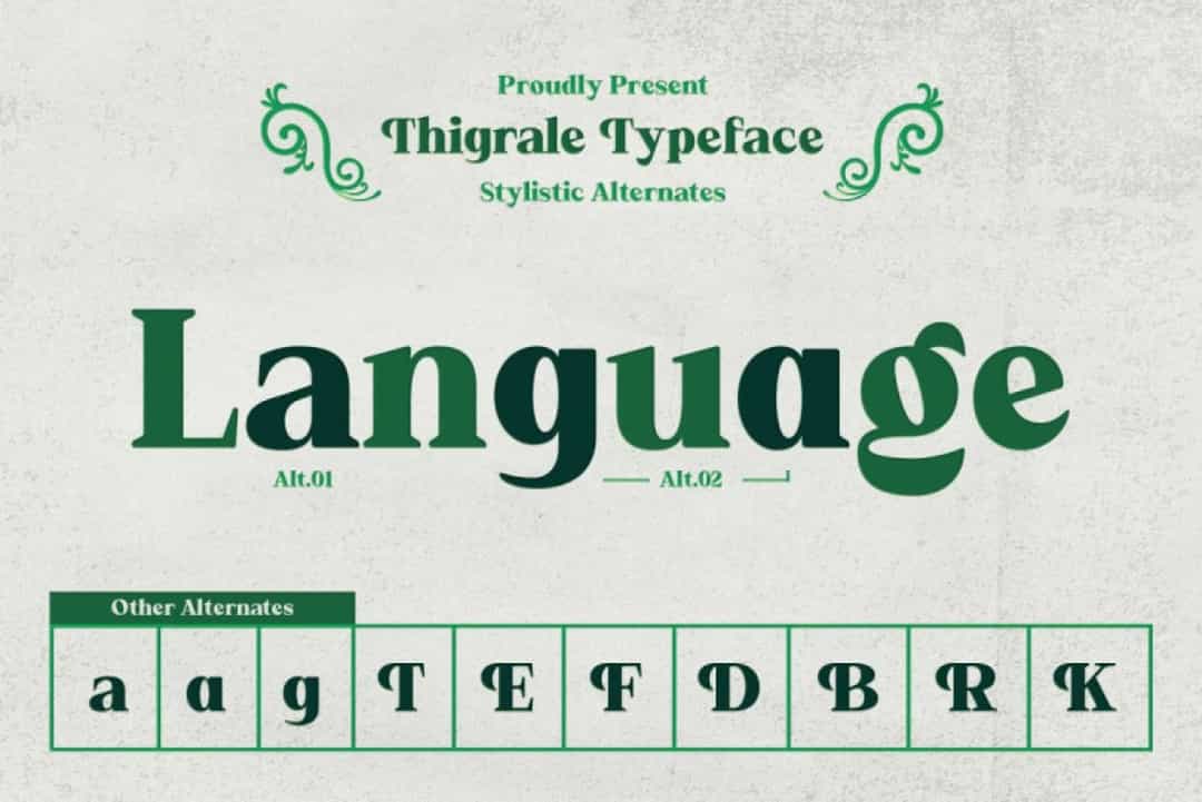 Thigrale Font Image 2