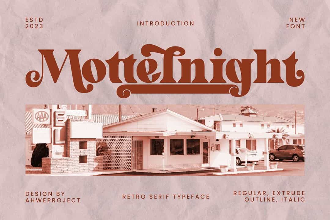Mottelnight Font Image 1