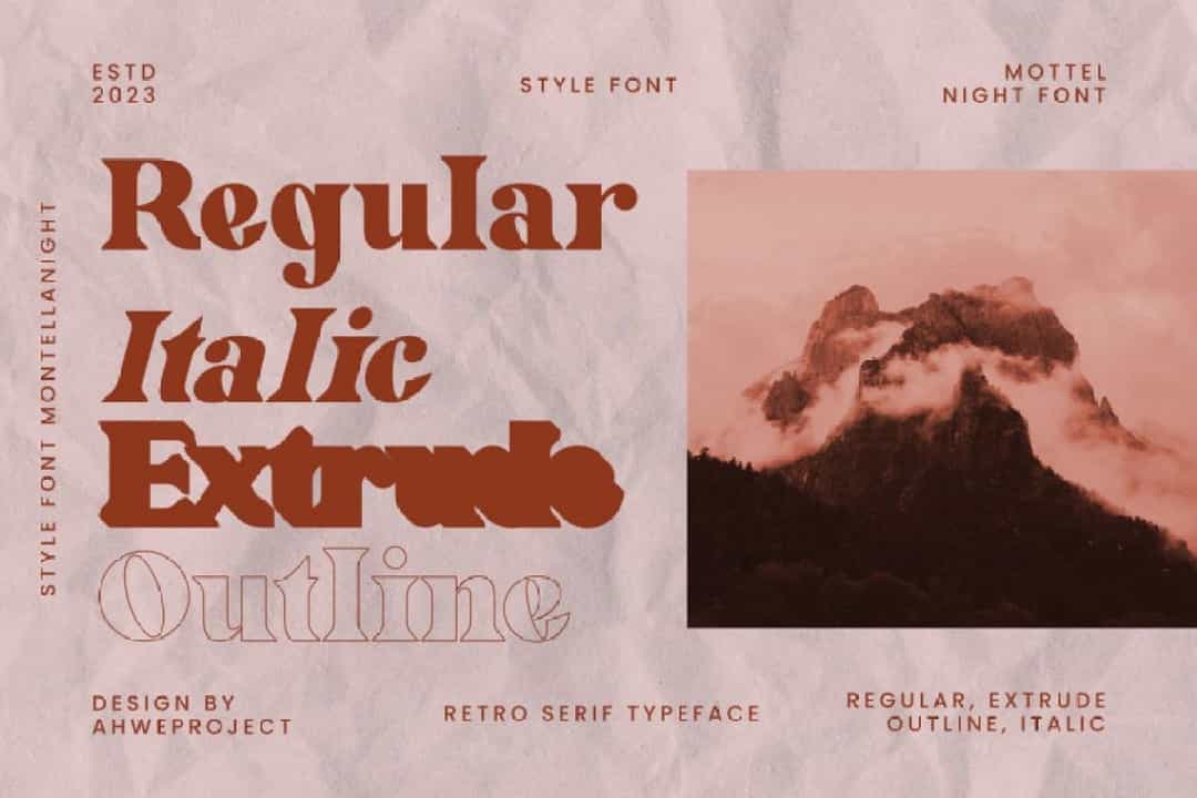 Mottelnight Font Image 2