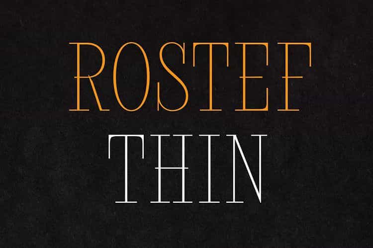 Rostef Thin Font Image 1