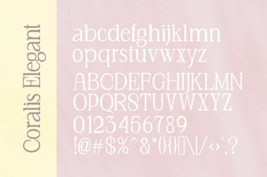 Coralis Elegant Font Image 3