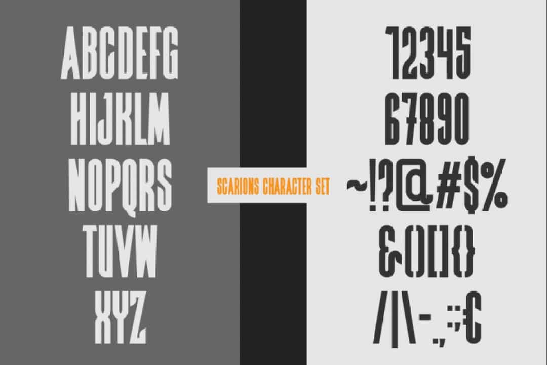 Scarions Font Image 3