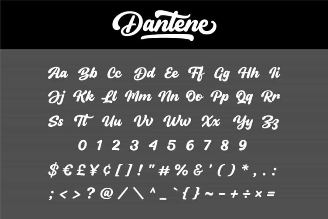 Dantene Font Image 3