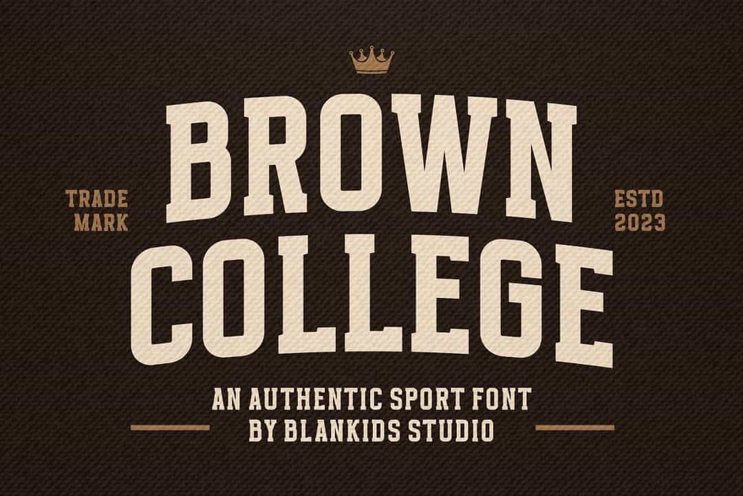 Brown College Font Image 1