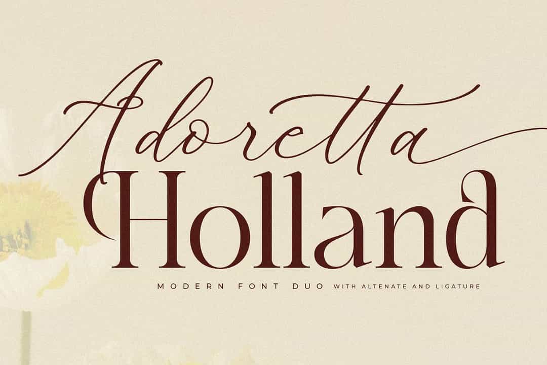 Adoretta Holland Font Image 1