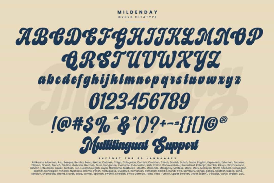 Mildenday Font Image 3