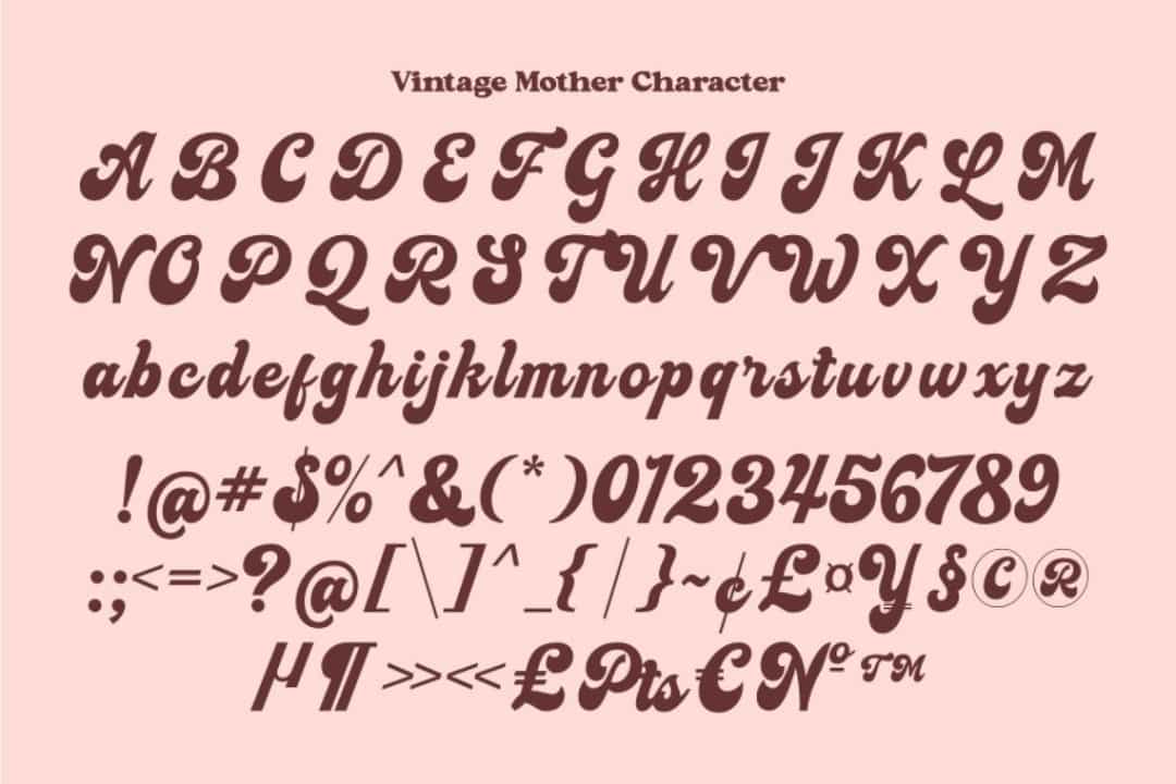 Vintage Mother Font Image 3